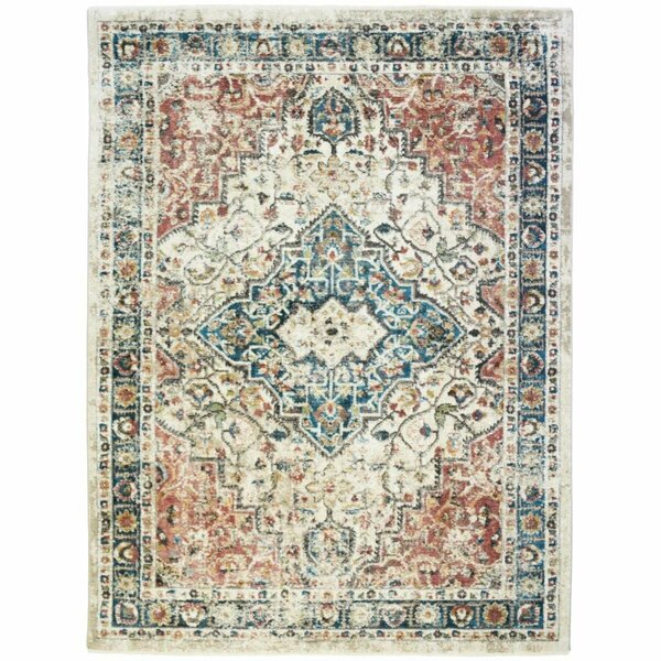 Mayberry Rug 5 ft. 3 in. x 7 ft. 1 in. Oxford Castle Area Rug, Multi Color OX3070 5X8